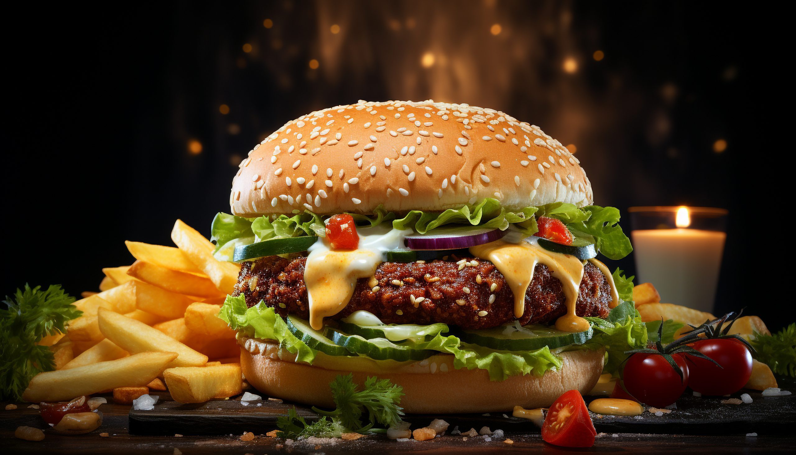 Pain Burger Géant Nature 3pcs